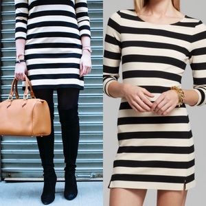 $295 Theory Zamora Onitia Striped Shift Dress M